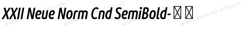 XXII Neue Norm Cnd SemiBold字体转换
